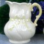 Belleek Porcelain Creamer and Open Sugar Bowl 'Ribbon' 3rd Green Mark