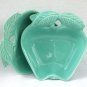Aqua Apple Shape Dishes Hoenig of California Set of Six