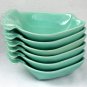 Aqua Apple Shape Dishes Hoenig of California Set of Six