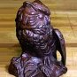 Vintage Wood Owl Figurine - Hand Crafted 4.5 Inch Figure