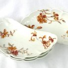 Set of Four Haviland Limoges Bone Dishes Floral Circa 1910