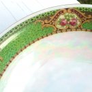 Czechoslovakian Porcelain Bowl in Pearl Luster and Green