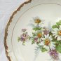 Semi-porcelain Daisies Plate - Gold Trim - McNicol China Ohio 1930s