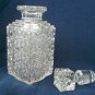 Mold Blown Daisy & Button Square Decanters - Antique Pattern Glass