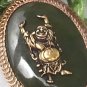 Jade Brooch / Pendant With Buddha in Filigree Setting