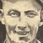 Gabby Hartnett 1933 Autograph On Pen & Ink Drawing Baseball Old Timer Chicago Cubs