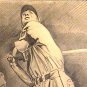 Chuck Klein 1934 Autograph on Pen & Ink Drawing Baseball Old Timer