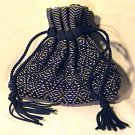 Vintage Woven Nylon Drawstring Purse Handbag