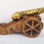 Ezra Brooks Cannon Decanter with Gold Barrel 1969 Empty