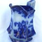 Flow Blue Oriental Theme Pitcher Circa 1860
