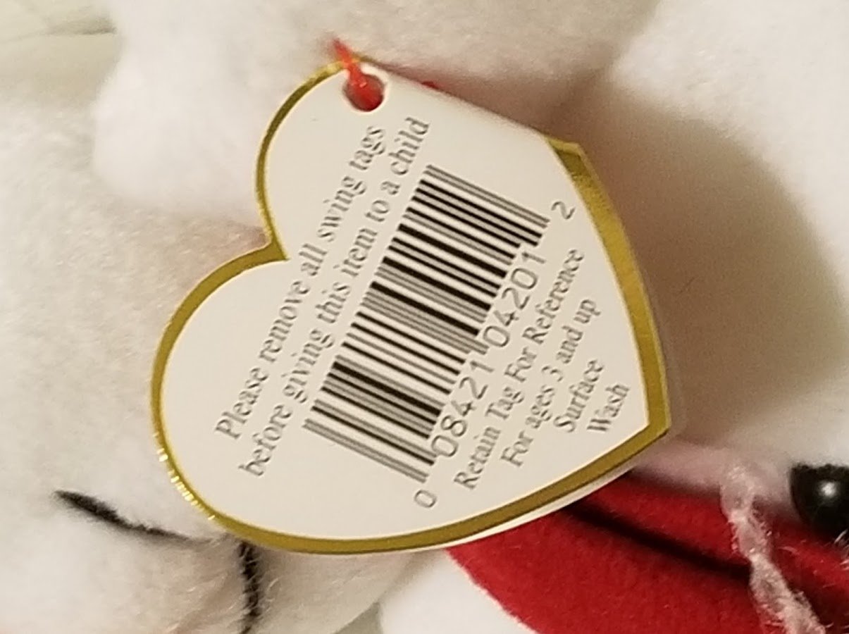 New Mint TY Snowball Beanie Baby 4th Gen with Errors