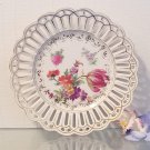 Porcelain Reticulated Plate with Classical Flowers