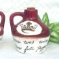 Wine Jugs Salt & Pepper with Gold Crowns - Once Was Wine, Now Full Pepper