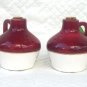 Wine Jugs Salt & Pepper with Gold Crowns - Once Was Wine, Now Full Pepper