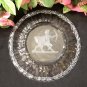 Cut Crystal Dish with Intaglio Pterocentaur Centaur + Pegasus