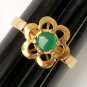 Vintage 18 KT Gold Chrysophrase Ring 18kt Chrysoprase Estate Piece