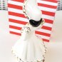 Girl Figure with Big Hat and Muff Lady Vintage Figurine