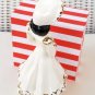 Girl Figure with Big Hat and Muff Lady Vintage Figurine