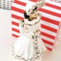 Girl Figure with Big Hat and Muff Lady Vintage Figurine