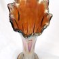 Amethyst Tall Swung Vase Carnival Glass Excellent Iridescence