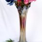Amethyst Tall Swung Vase Carnival Glass Excellent Iridescence