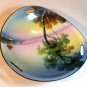 Noritake Hand Painted Swan On Lake Bowl with Three Cut-out Handles