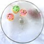 Jeannette Glass Harp Pattern Cake Stand with Gold 1950's