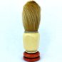 Shaving Brush with Wood Handle - Vintage - Orange, Black & Cream
