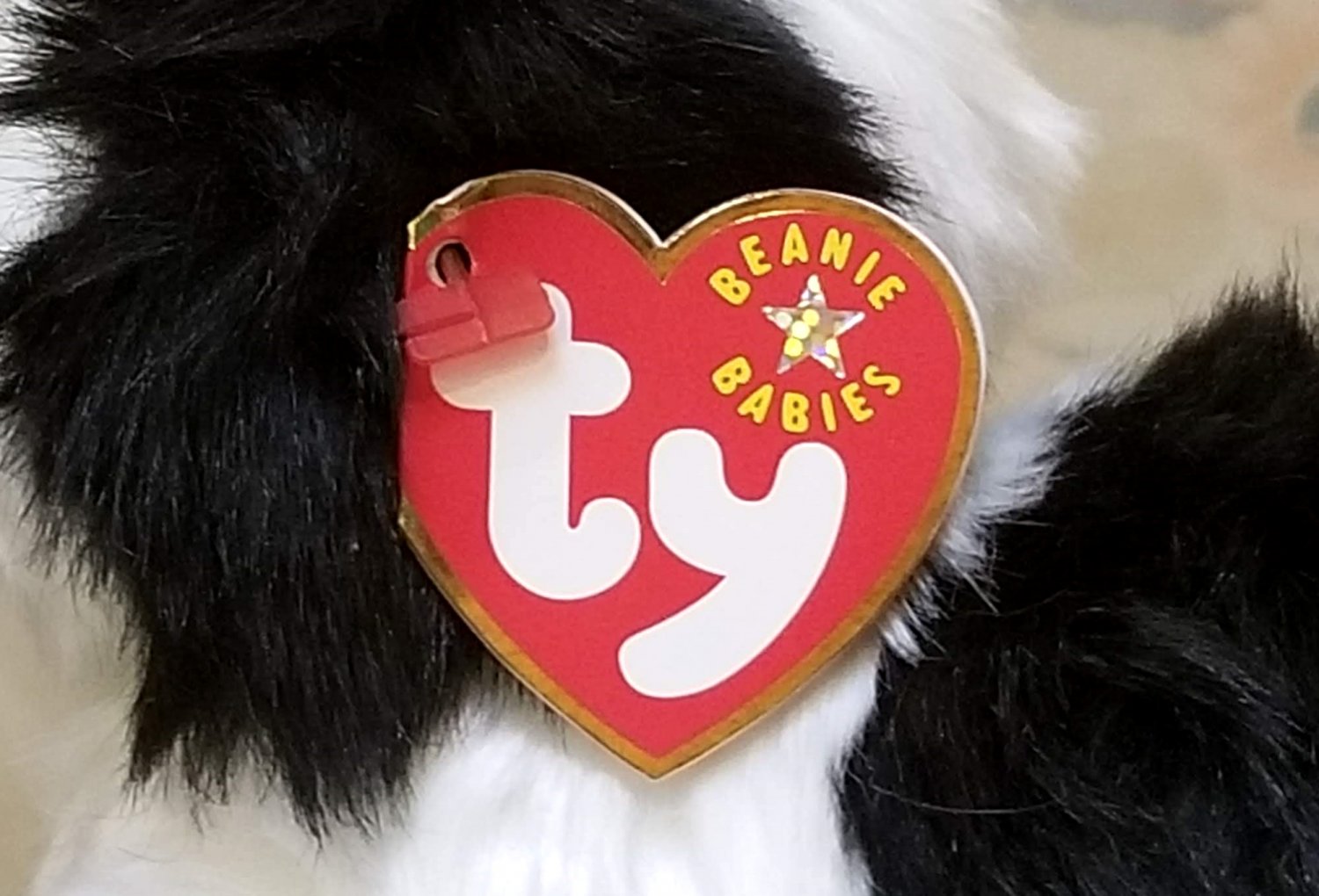 TY Poofie the Dog Beanie Baby MWMT 2001