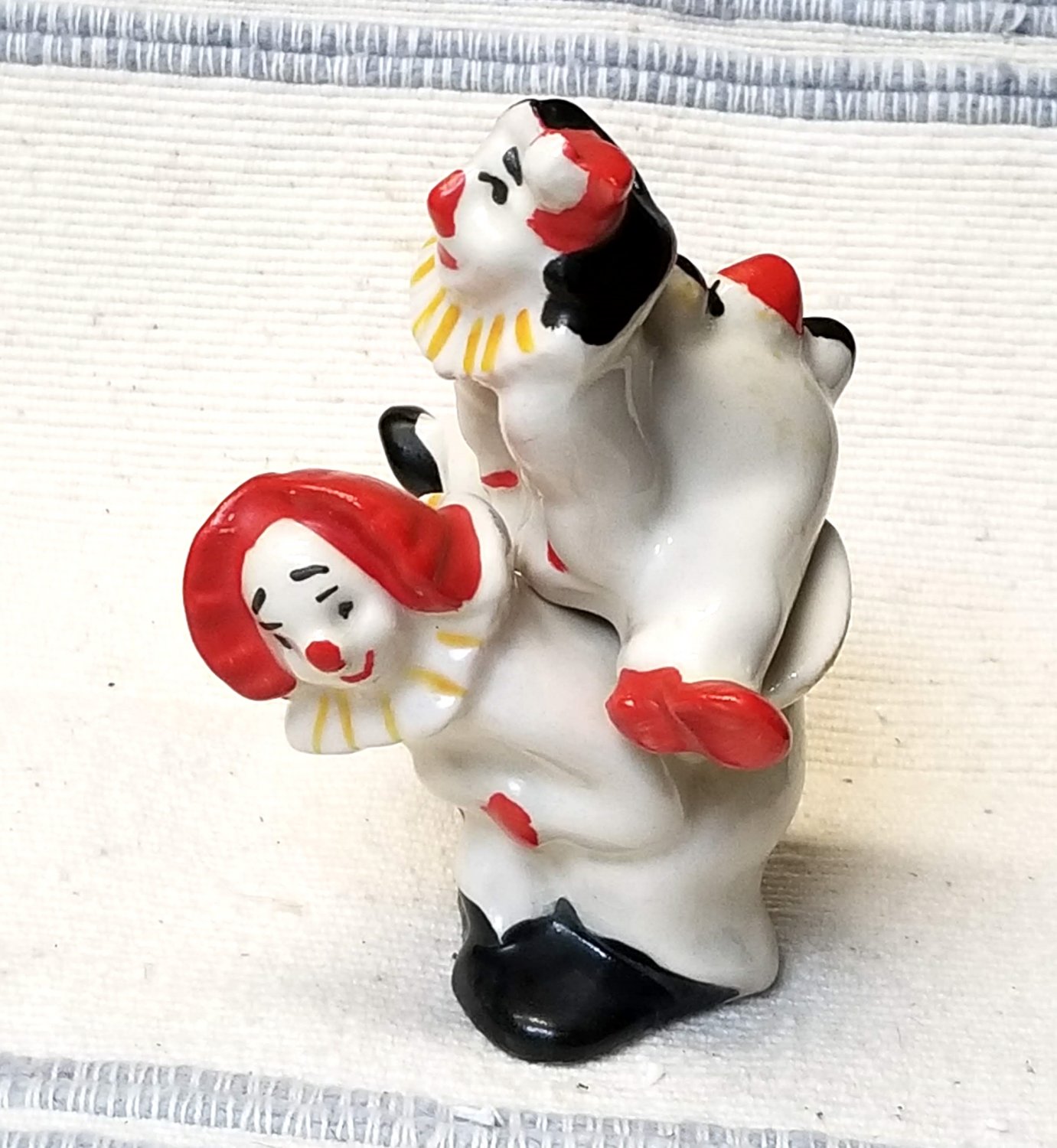 Clowns Playing Leap Frog Go-with Salt & Pepper Shakers