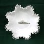 Fenton Silver Crest Center Handled Bowl Vintage Serve-ware