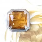 Antique Faux Citrine Brooch / Pin Collectible Jewelry Ca. 1910
