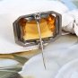Antique Faux Citrine Brooch / Pin Collectible Jewelry Ca. 1910