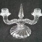 Pair Fostoria Colony Candle Holders Mid Century Elegant Glass