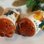 Farm Style Jugs Salt & Pepper Shakers w/ Hand Painted Farm Scene