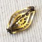 Antique Hanky Pin Floral with Blue Stone Ca. 1900 Signed S&W