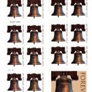 Liberty Bell First "Forever" 39c U.S. Stamps Booklet Pane of Twenty 2007