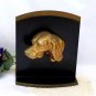 Hunting Dog Bookend Brass Plated Hound or Spaniel Vintage Metalware