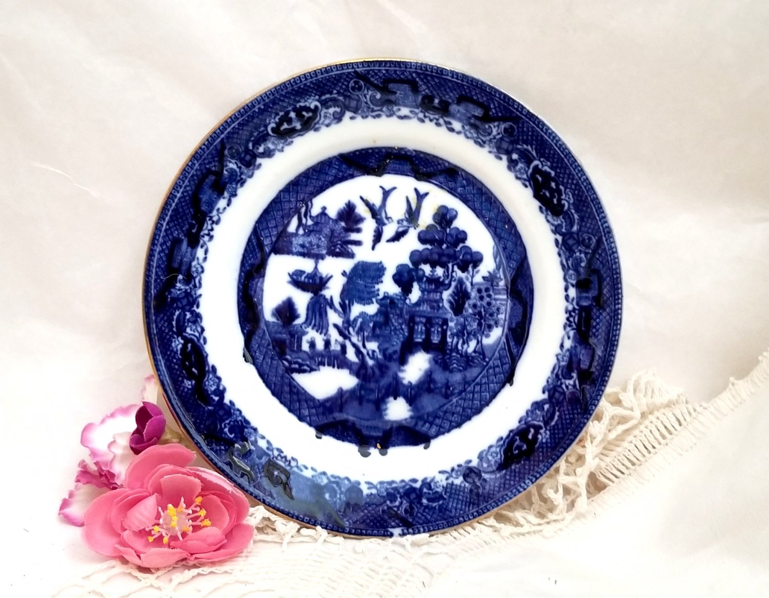 Blue Willow Bread & Butter Plate, Aynsley Porcelain, England