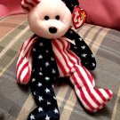 Spangle the Patriotic Bear Beanie Baby 1999 MWMT Plush Toy