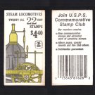 Steam Locomotives Booklet U.S. Stamps 1987 Free Shipping