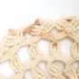 Vintage Crochet Pineapple Doily in Ecru and Aqua 1950's