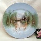 Limoges Hand Painted Landscape Plate Circa 1900