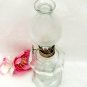 Miniature Glass Oil Lamp, Paneled Font, Working Vintage Lamp