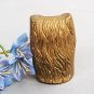 Owl Paperweight Solid Brass Vintage 2 Inch Figurine