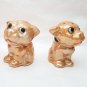 Peach Luster Pups Vintage Salt & Pepper Shakers