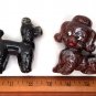 Two Dog Figurines Ceramic Poodle Figures