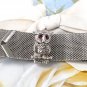 Mesh Bracelet with Owl, Sarah Coventry Vintage Jewelry, Adjustable