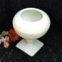 Milk Glass Ivy Ball Vintage Footed Vase
