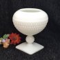 Milk Glass Ivy Ball Vintage Footed Vase